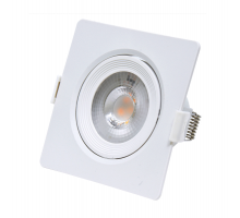 LED vestavné bodové svítidlo - 5W, bílá 4100K, 520Lm, hranaté